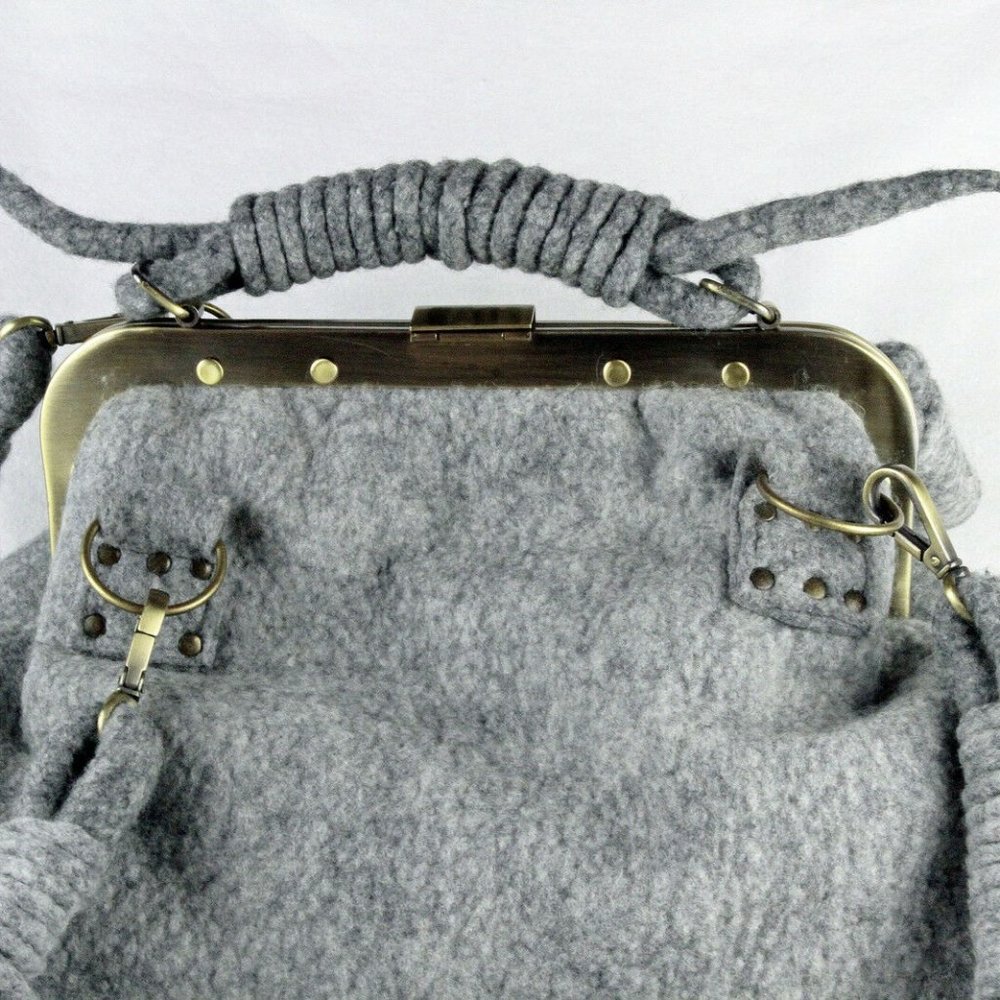 UNIQUE LARGE FELTED BAG RARE GIFT FOR WOMEN - Picture 14 of 14